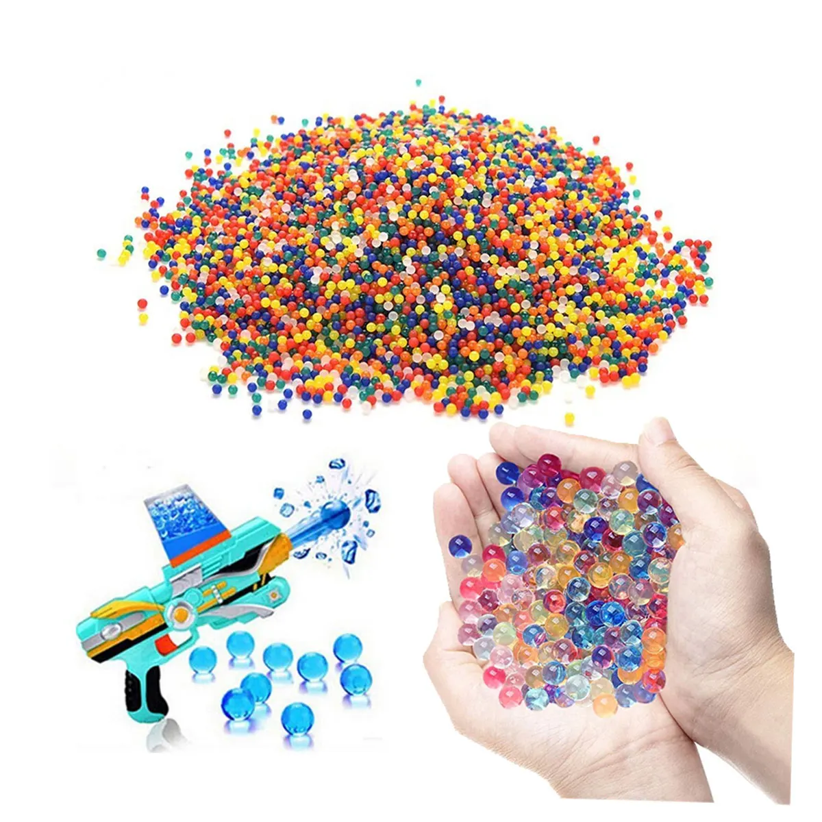 NonToxicWaterBeadsColorful1000pcsGelPlantBeadsVasesWedding