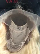 Pelucas de cabello humano Rubio degradado para mujer, pelo liso 4T613 brasileño Remy 613, peluca con malla frontal transparente, pelucas de encaje prearrancadas