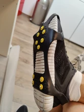 1 par S-XXL 10 pendientes Anti-Skid hielo de nieve escalada zapatos picos agarres para hielo tacos crampones invierno escalada antideslizante cubierta de zapatos