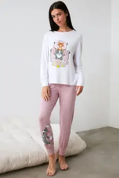 

Trendyol Tom & Jerry Printed Knitted Pajamas Set THMAW21PT0168
