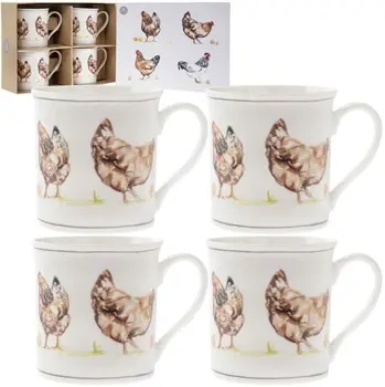

Chickens Mug Set 4 PCs 275 ml