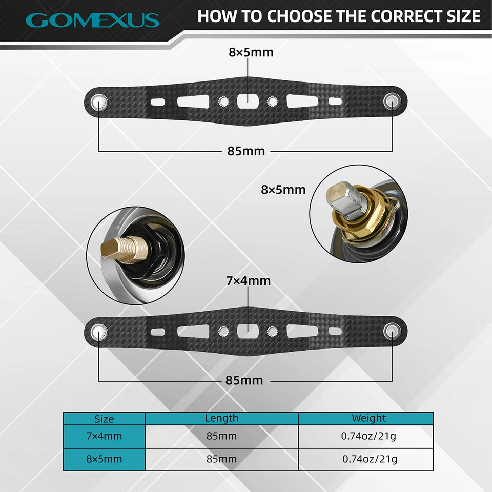 Gomexus poignée de moulinet carbone 85mm 95mm Finesse pour Shimano Bantam Metanium13Fishing Daiwa Steez Abu Garcia Okuma Baitcaster DC-S20 18 Gomexus poignée de moulinet carbone 85mm 95mm Finesse pour Shimano Bantam Metanium13Fishing Daiwa Steez Abu Garcia Okuma Baitcaster DC-S20 18
