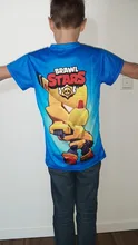 Camiseta de Brawlers Spike and Star para niños, León, juego de tiro, camiseta 3d, camiseta Harajuku de manga corta, abrigo, ropa para niños