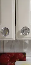 Cupboard Pulls Furniture-Handle Drawer-Knobs Gold-Base Crystal Diamond-Shape NAIERDI