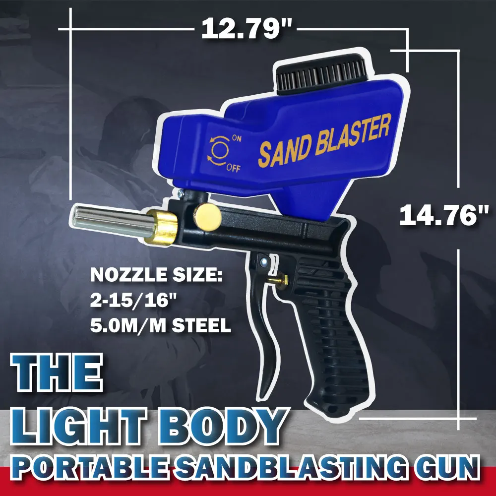 Air Sandblaster With surface nozzle Vacuum Gun LEMATEC Glass Blasting Portable