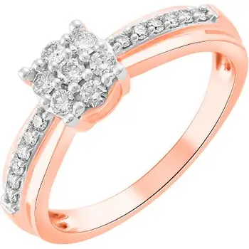 

Lucas gold ring with 19 red gold diamonds