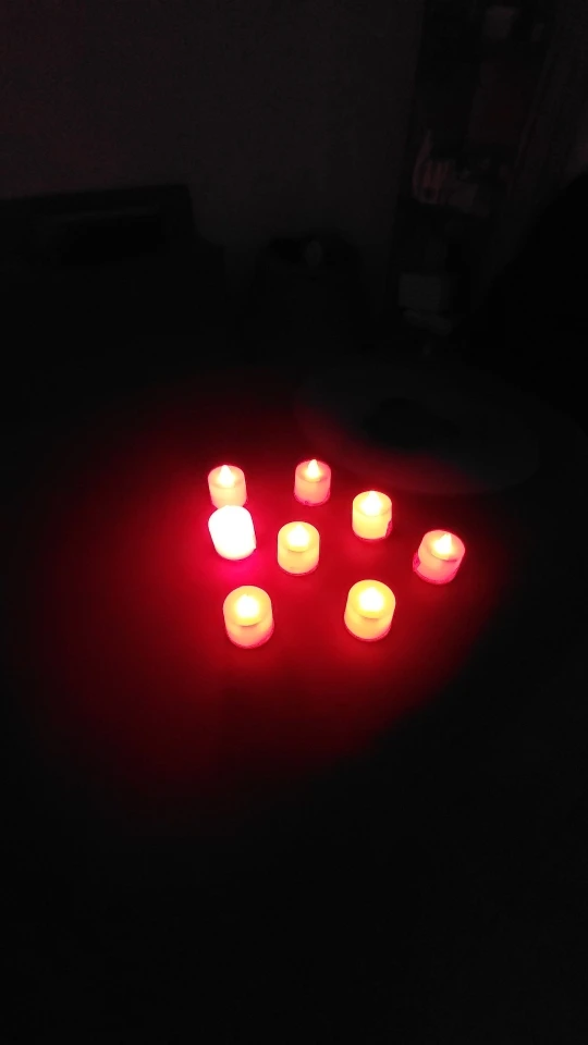 Flameless LED Tea Lights Candles Battery Powered Coloful Flickering Pillar Candles photo review