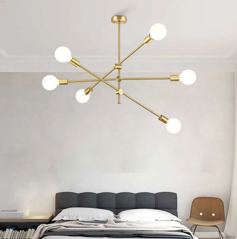 Nordic Gold Chandeliers Light Spiral Pendant Lamp E27 Modern Chandeliers Lighting Fixtures For Living Room lustres Home Decor