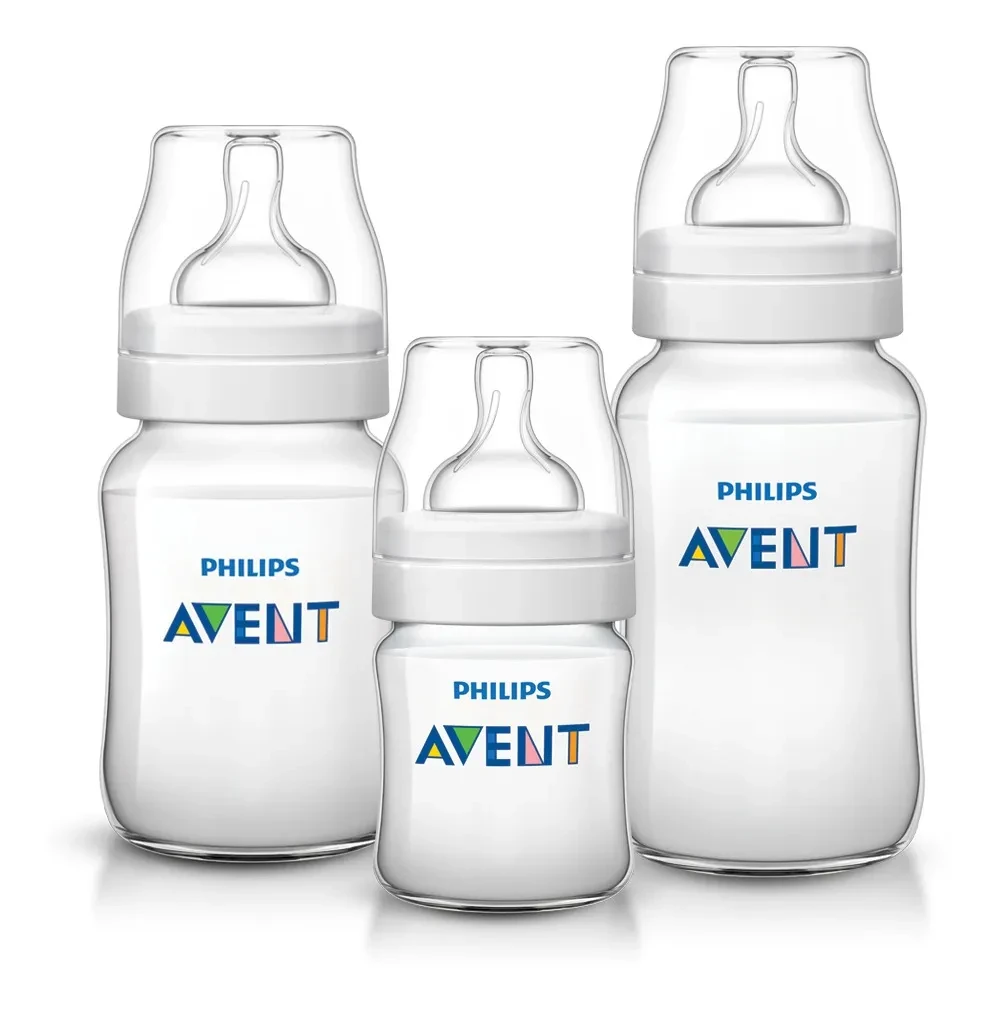 Baby Tea Kit Baby Bottle Philips Avent Classic 125/260/330ml Newborn 0 + Months White Neutral|Bottles| AliExpress