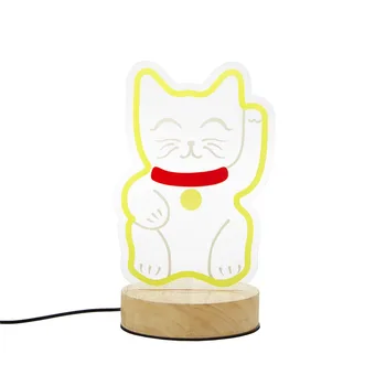 

Balvi table lamp Lucky Cat decorative and Original Lucky Cat shape acrylic/wood 24x15x10 cm