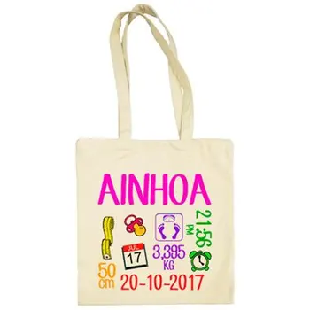 

Cloth bag birth tab customizable girl birth newborn