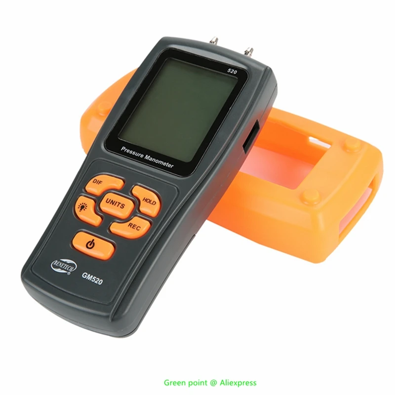 

5PCS Digital Pressure Manometer GM520 LCD Backlight Display Pressure Gauge Tester 11 Measurement Units Available With USB Port