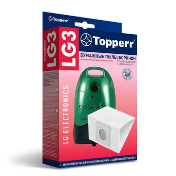 

Бумажные пылесборники Topperr 1018 LG 3 для пылесосов LG ELECTRONICS, 5 шт