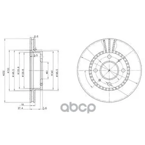 Тормозной Диск(В Упаковке 2 Шт Цена За 1 Шт) Delphi арт. BG3206