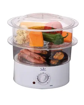 

JATA CV200 steam cooker-400W-water tank 500ML - 2 stackable baskets-supports in grille-timer-lid TRANSPA