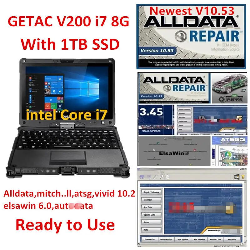 Высококачественный бывший в употреблении ноутбук компьютер для Getac V200 i7 8G