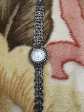 Kinel-Reloj de pulsera antiguo tibetano de cuarzo plata para mujer, pulsera de lujo, relojes de vestir para mujer, regalos de joyería de cristal