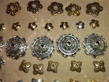 Metal Spacer Bead-Caps Finding Jewelry-Making Gold Flower Tibetan Silver Wholesale 