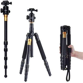 

AFAITH Aluminum Protable Q666 Professional lightweight Travel Camera Tripod Monopod Ball Head&Phone Holder for DSLR Smartphone