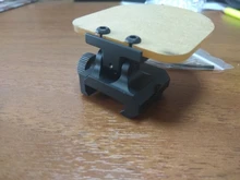 Protector de lentes a prueba de balas para mira telescópica, Protector de lente de punto rojo y verde, plegable, para Rifle, Airsoft, montaje de riel