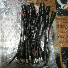 Adaptador de conector de CC de 5,5x2,1mm, conector macho/hembra de 12V, conector macho de alimentación de CC de 5,5x2,1mm con Cable para 5050 3528