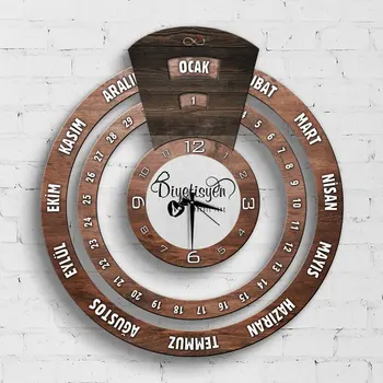 

Personalized Professional Dietician Infinite Mayan Calendar Wooden Wall Clock