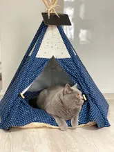 Tienda de campaña portátil para mascotas, casa de perro, cama para gato con cojín para perro cachorro