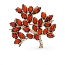 Серебряная брошь с янтарем SUNLIGHT проба 925