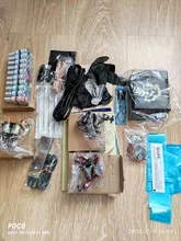 Kit completo de máquinas de tatuaje, pistola de tinta negra, fuente de alimentación, agarres, herramientas de arte corporal, conjunto de tatuaje, maquillaje permanente