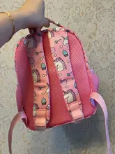 Mochila escolar para niñas, morral infantil de color rosa con estampado morado, bonito bolso escolar para guardería, impermeable, envío directo