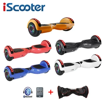 

iScooter Electric Skateboard Hoverboard Self Balancing Scooter Two 6.5 inch Wheel With Led Bluetooth Speaker 6.5 inch Hoverboard