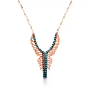 

KUTAYDAN 925 Sterling Silver Angel Wing Lady Necklace