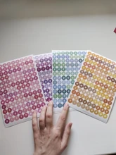 4 hojas de números letra de alfabeto etiqueta lindo amor corazón pegatinas DIY planificador cuaderno diario decoración artículos de papelería