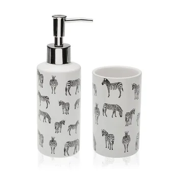 

Bath Set Zebra Ceramic