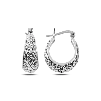 

KUTAYDAN Patterned Bag Earrings 925 Sterling Silver