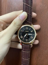 LANGLISHI 2021 reloj de reloj para hombre a la moda de cuero de marca de relojes de lujo impermeable luminoso cuarzo Simple reloj de pulsera