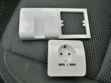 Bcsongben-enchufe electrónico de pared, toma corriente estándar de la UE con enchufe usb dual para el hogar, cargador con usb