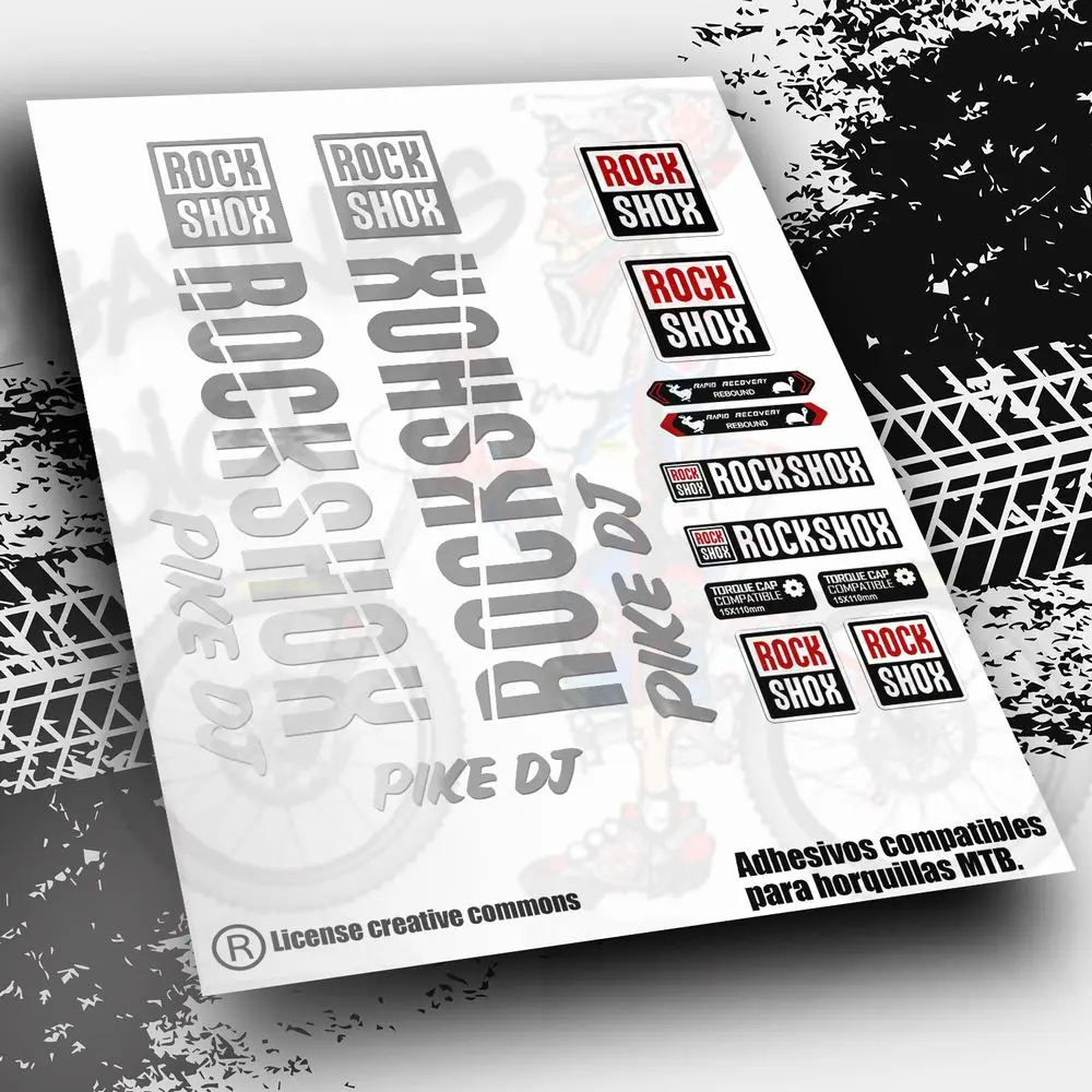 Adesivi Compatibili Forcina Rockshox Pike Dj Pb27 Rock Shox Adesivi Per Mountain Bike Adesivi Per Ciclismo Accessori Per Bici Adesivi Forcina