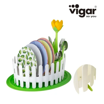 

VIGAR Flower Power drain covered with crockery, Material: polypropylene and silicone, 44X35.5X36 cm, 4 Units