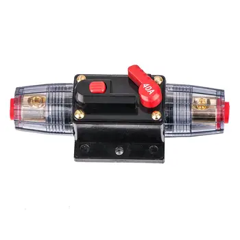 

40A Car Inline Circuit Breaker Fuse Holer For 12V Auto Protection Cb02-40A