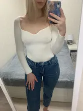 Ropa de primavera y verano para mujer, Jersey sexy elástico de cintura alta con cuello cuadrado y mangas completas, WK080, 2021