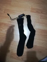 Calcetines térmicos con botón de calefacción eléctrica, 3,7 V, 2200mAh, con batería recargable, para invierno, para esquiar al aire libre