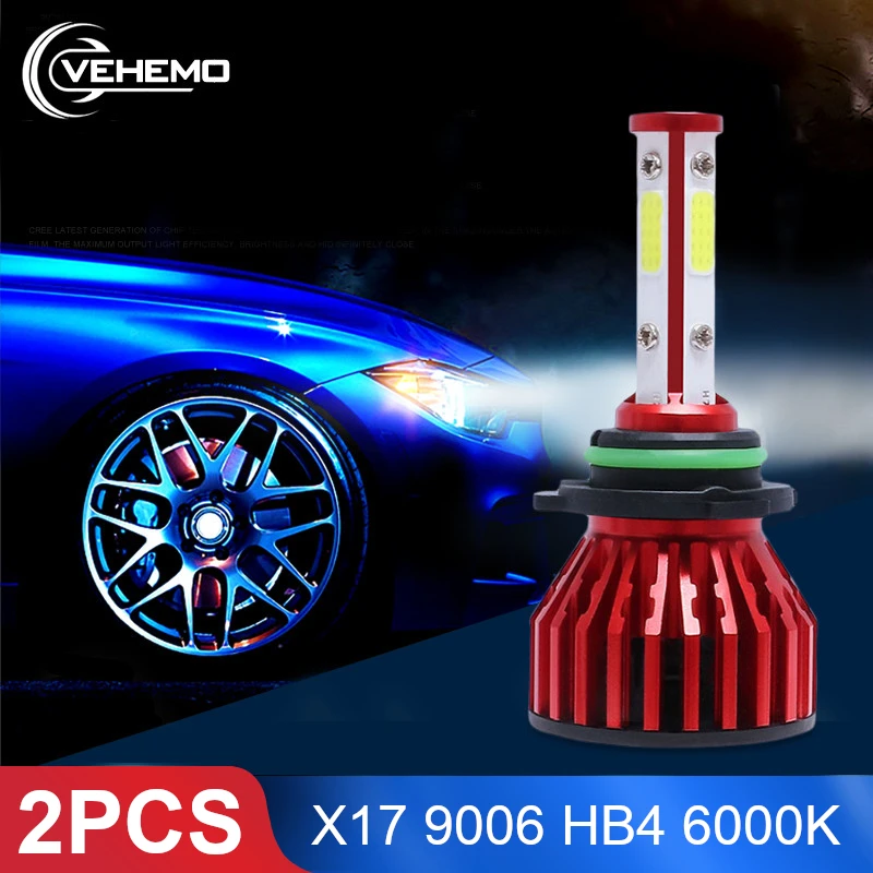 2 шт. X17 фар автомобиля HB4 9006 светодиодный 50 Вт 5000LM 6000 К Автомобильный светодиодный свет лампа, автомобильная фара лампа противотуманных фар автомобильный Стайлинг светодиодный помощи при парковке