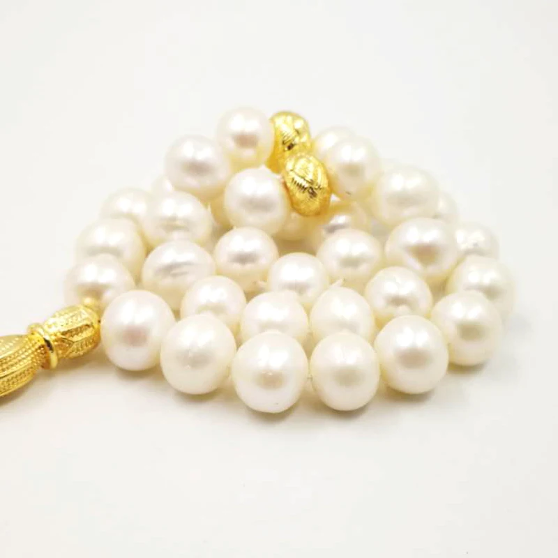 Женский натуральный пресноводный жемчуг Tasbih 33 66 99 мусульманские молитвенные бусы подарок браслет Misbaha турецкий Kazaz модные исламские ювелирные изделия