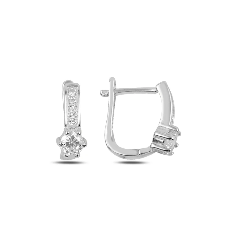 Серебряные 925 пробы циркониевые серьги J