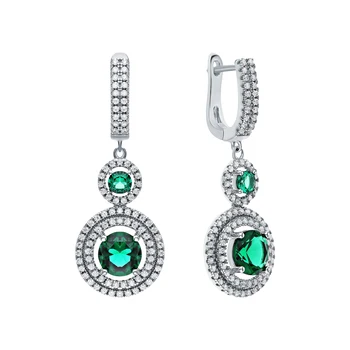 

Silver earrings with cubic zirconia sunlight sample 925