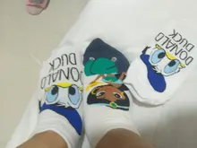 Calcetines de princesa de Disney para mujer, medias coreanas de dibujos animados, tobilleras divertidas, calcetines de algodón para chicas, calcetines cortos de tubo para adultos, 1 par