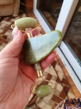 Cara Natural masajeador Guasha Jade rodillo raspador de herramientas de cuidado para la piel Facial de masaje Microniddle limpiador Facial cuidado de la piel