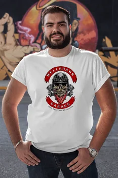 

Angemiel Wear Hellroads Garage White Men 'S Cotton Big Size T-Shirt