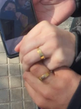 Anillo rectangular minimalista para mujer, joyería de sello con nombre personalizado, banda de tono dorado, acero inoxidable, regalo inicial